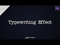 Typewriting effect tutorial  text animation  after effects tutorial  no plugins  gsp creations