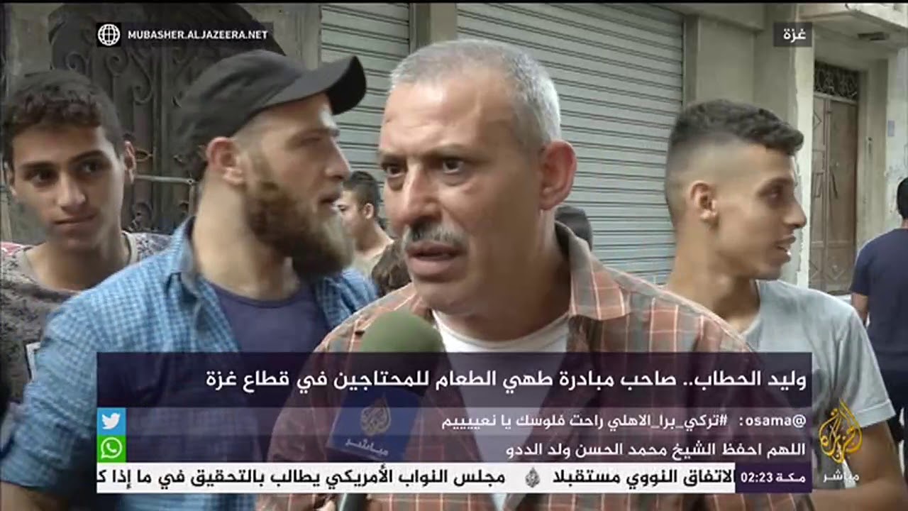 وليد الحطاب .. صاحب مبادرة طهي الطعام للمحتاجين في قطاع غزة