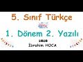 5. Sınıf Türkçe 1. Dönem 2. Yazılı (örnek 2)