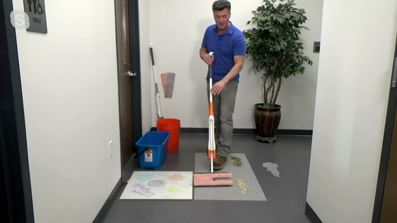 TidyUps 4-in-1 Squeegee Mop with (4) Mop Pads on QVC