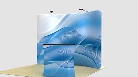 Horizontal Curve Tension Fabric Display from Airborne Visuals