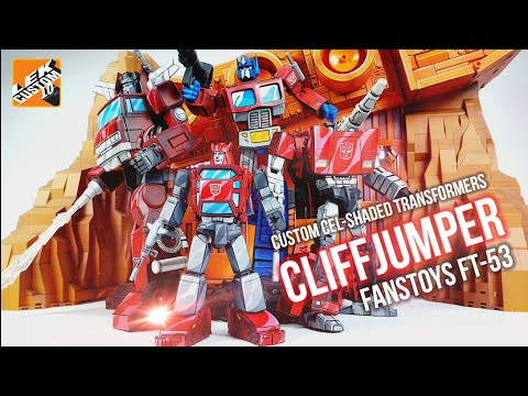 特撮 fably Custom cel-shaded Transformers Fanstoys FT-53 Cliffjumper G1