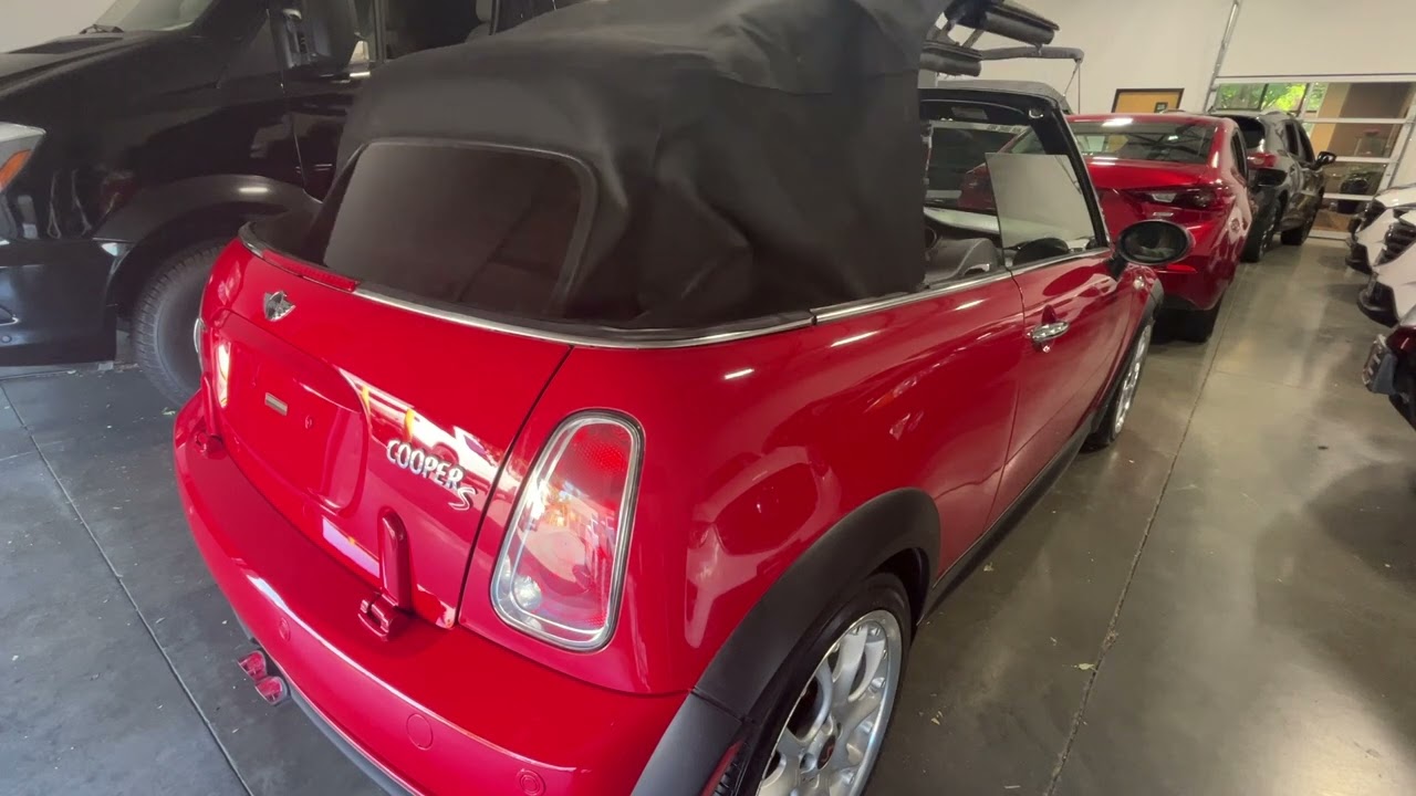 2008 MINI Cooper S Convertible R52 John Cooper Works JCW for Bring a Trailer BaT Top Operation
