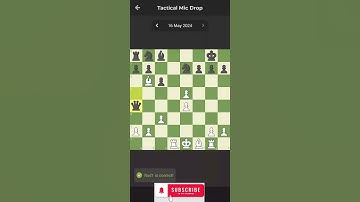 chess.com daily puzzle 16/5/2024 #chess #chesspuzzle #gothamchess #checkmate #queensac
