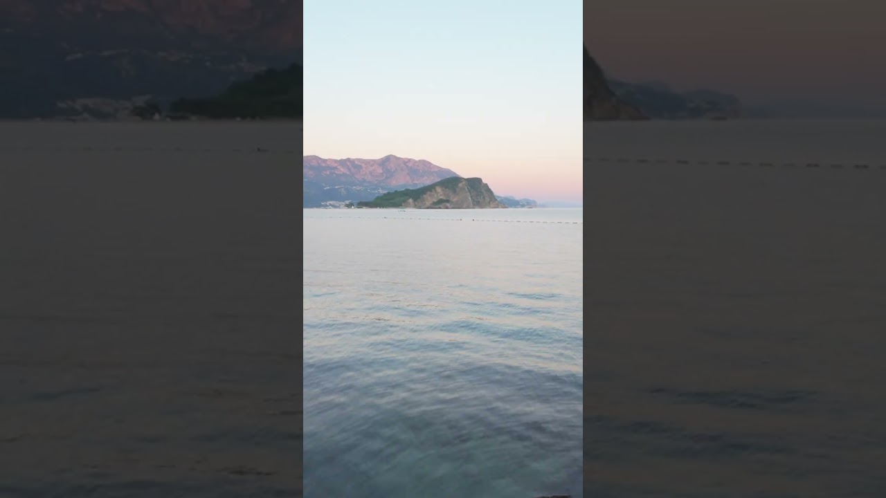 Пляж Могрен вечером, Будва, Черногория 