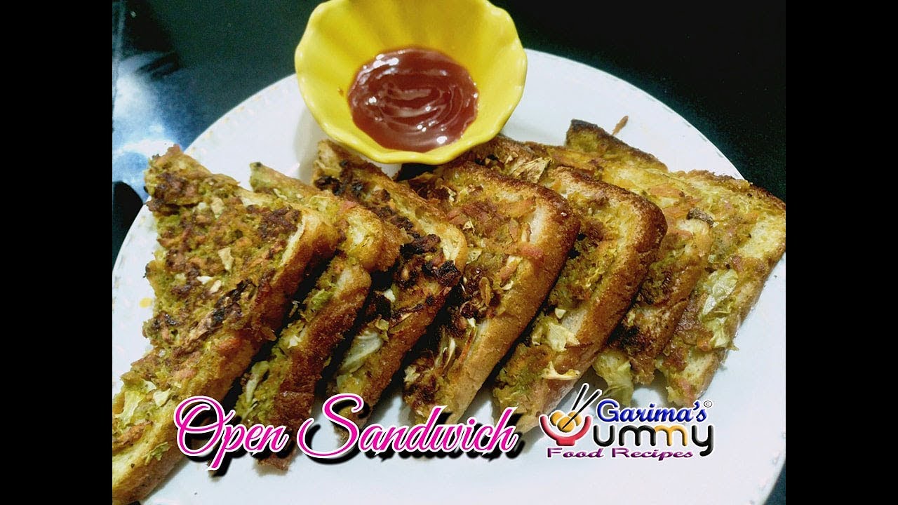 Green pea and spring onion sandwich