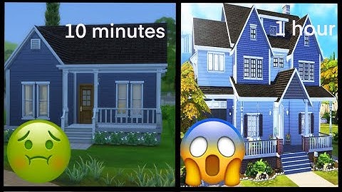 🎧10 MINUTE VS 1 HOUR SIMS 4 BUILD CHALLENGE🎧