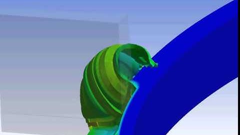 Ansys Workbench explicit dynamics cutting of convex AlSi 1045 workpiece example 11