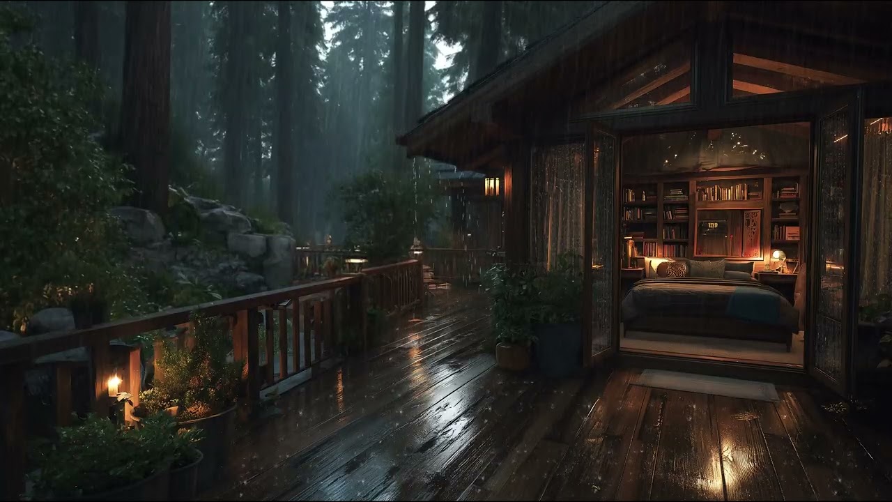 Естественный лесной дождь от бессонницы | Успокойте разум для лучшего сна