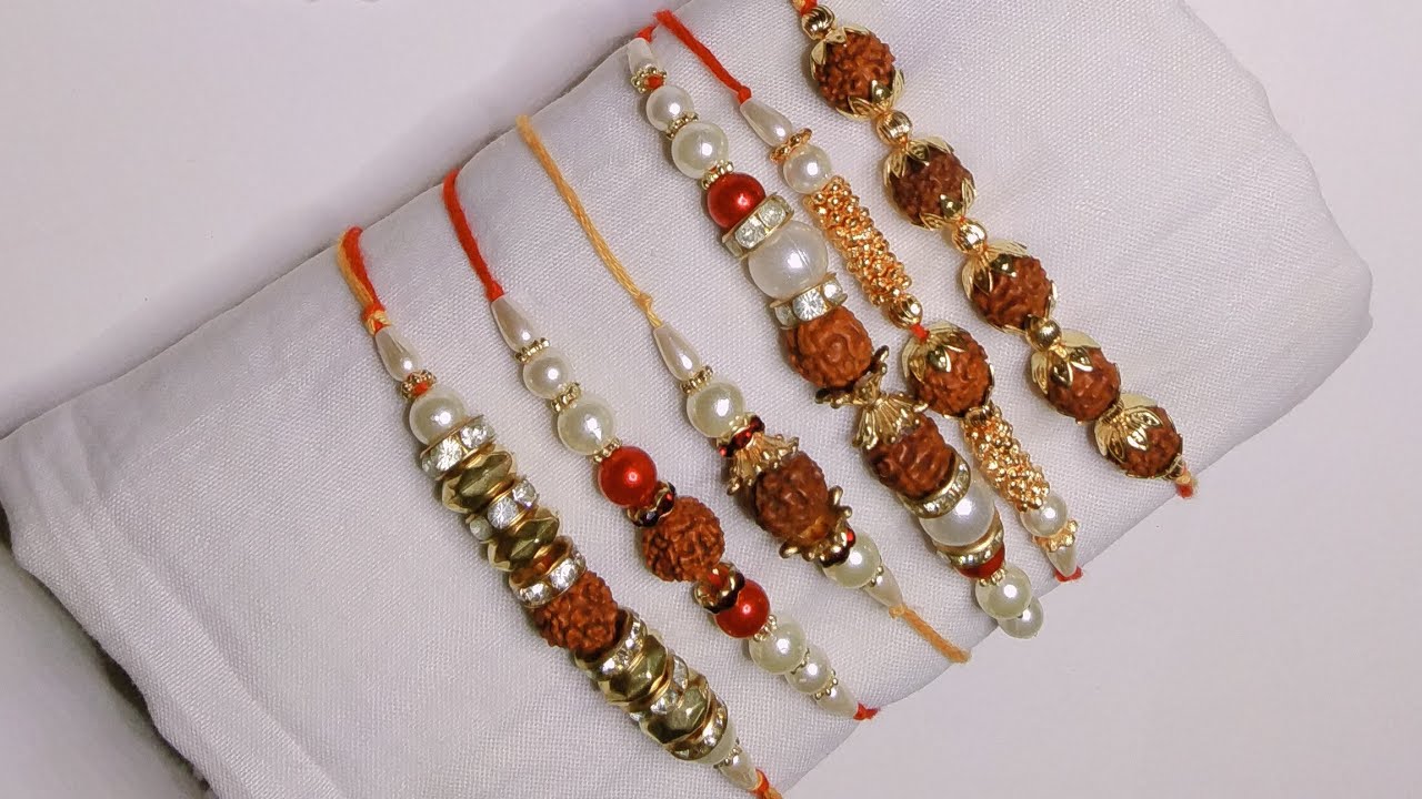 Rudraksh Rakhi making at home ! Handmade Rakhi Making ! Raksha Bandhan ...
