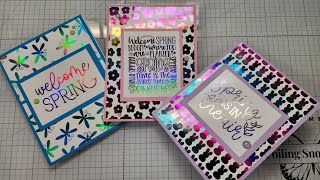 Easy foiled cards using Pink & Main Feb 2024 foil release