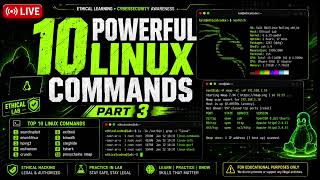 🔴 LIVE — 10 Powerful Linux & Cybersecurity Commands You Need to Know 🔥 | Ethical CodeX