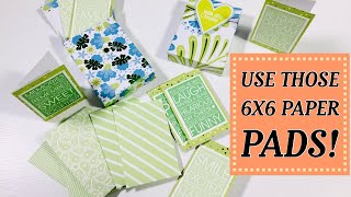 MAKE EVERY PAPER COUNT. Use Your 6x6 Paper Pads/easy NOTECARDS and ENVELOPES using 6X6 papers
