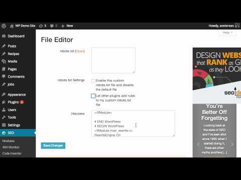 How to Use SEO Ultimate's File Editor to Modify Robots.txt and .htaccess