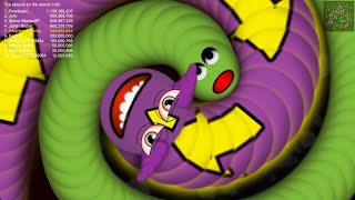 Worms Zone © 4M Advance vs Epic Bots Best Master Troll Top 1 Slither Snake io Online Games 2020 screenshot 5
