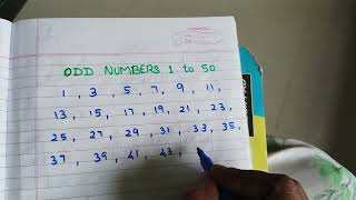 Odd Numbers 1 to 50 |   Odd Numbers From 1 to 50 | Maths  Hack   for odd Numbers From 1 to 50
