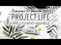 [Scrapbooking] - Project Life 23x30 - Semaine 05 - Tampons et aquarelle