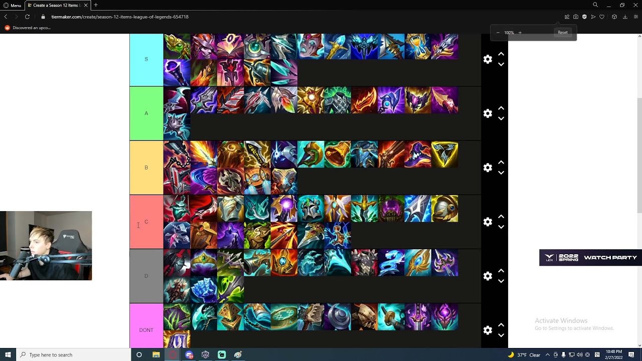LS Shows His ITEM TIER LIST 12 4 YouTube