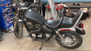 1985 Honda shadow 750 ratty bobber/cafe racer build, part 1. Removing stuff and things