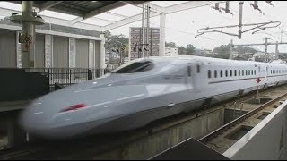 JR西日本【九州、山陽新幹線】N700系S6編成『みずほ 604』 熊本駅発車 , Shinkansen N700 Series