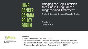 Bridging the Gap: Precision Medicine in Lung Cancer Diagnosis and Treatment: Session 1