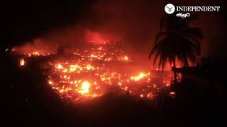 حريق كبير في عاصمة سيراليون 