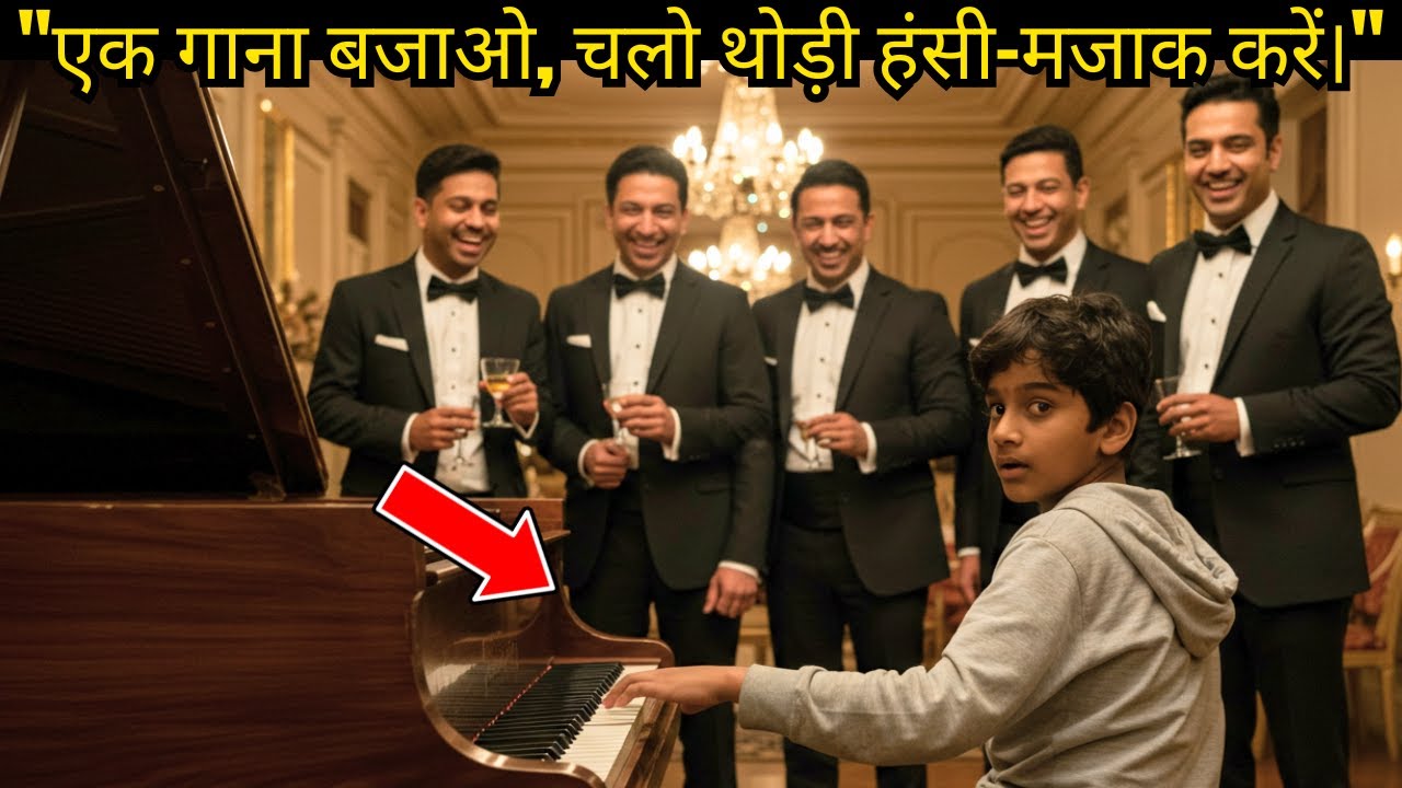 रेस्टोरेंट मैनेजर ने भिखारी बच्चे को पियानो बजाने पर मजबूर किया, लेकिन सब भावुक हो गए।