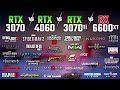RTX 3070 vs RTX 4060 vs RTX 3070 Ti vs RX 6600 XT | Test in 33 Games | 1080p