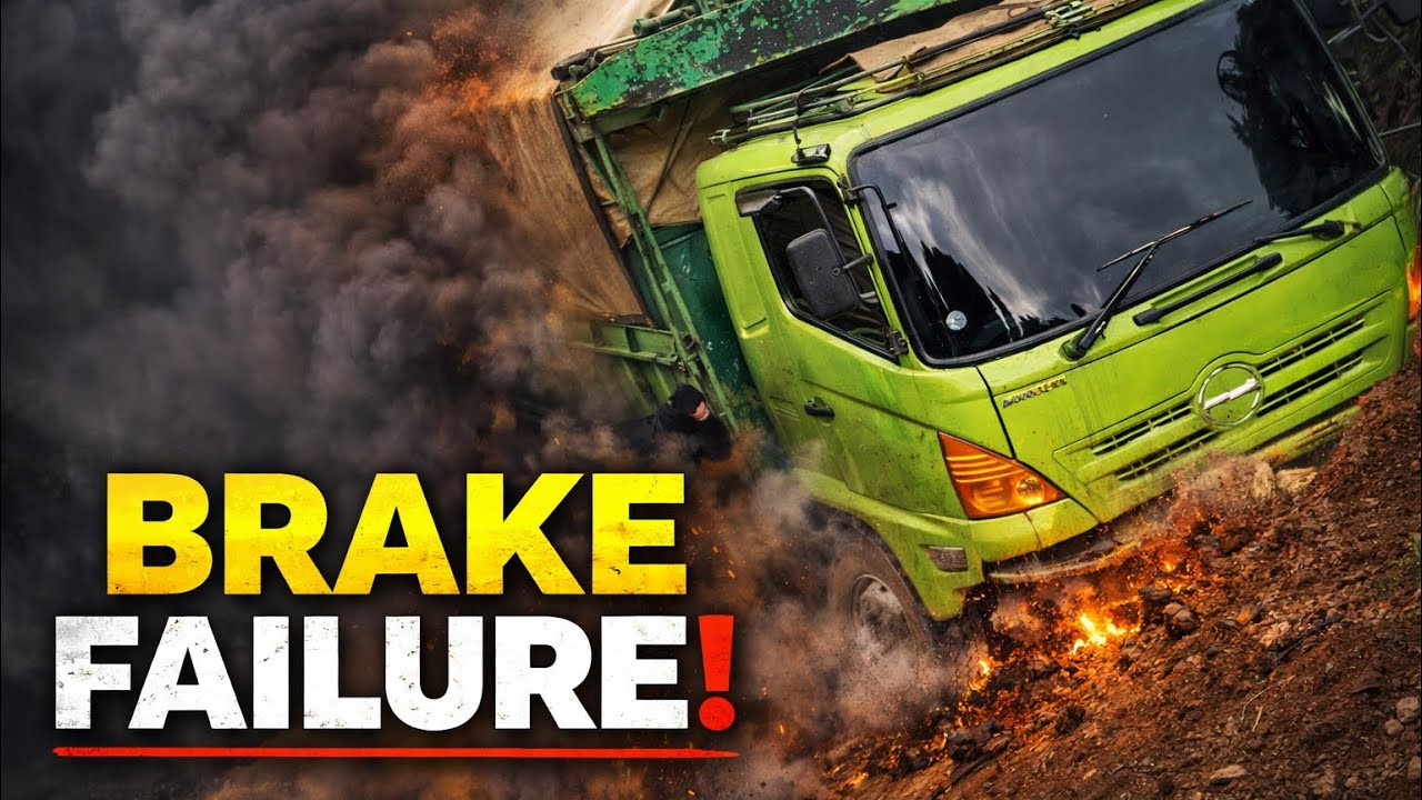 Heavy Truck Brake Failure Caught on Camera