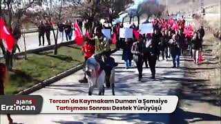 Tercanda Kaymakam Dumana Şemsiye Tartışması Sonrası Destek Yürüyüşü