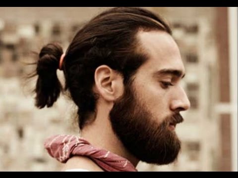 Long Curly Hairstyles For Men Ponytail Youtube