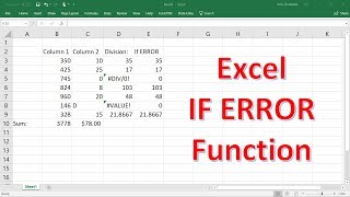 How To Use The IFERROR Function In Excel - The Easy Way!