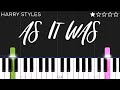 Harry Styles - As It Was | EASY Piano Tutorial