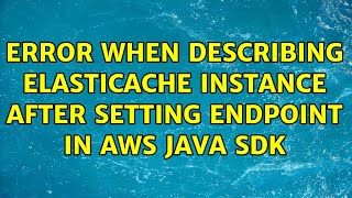 Error when describing elasticache instance after setting endpoint in aws java sdk