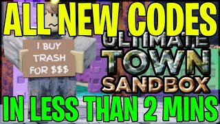 25 NEW Ultimate Town Sandbox Codes | Roblox Ultimate Town Sandbox Codes (January 2025) Wealth