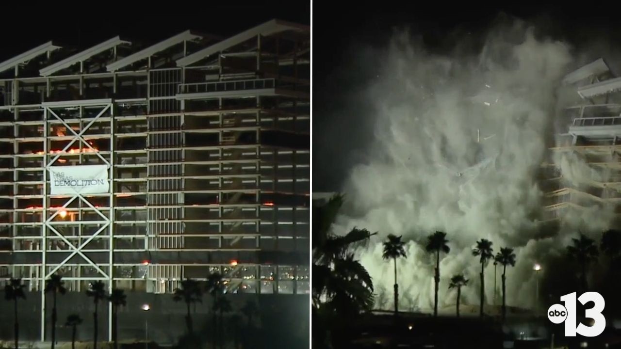 [FULL VIDEO] Implosion of the Eastside Cannery hotel in Las Vegas