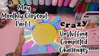 🌺🐼 Monthly Closeout Part 1: Unstuffing Completed May Challenges 🐼🌺 Guess How Many We Finished?