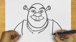 HOW TO DRAW SHREK STEP BY STEP | DRAWING SHREK EASY