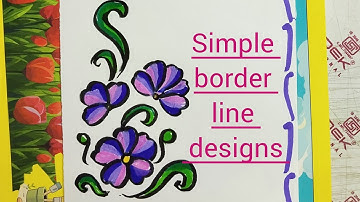 Sree Sree Arts- Simple border line designs, Project work designs#art#drawing#artist#rangoli#mehandi 