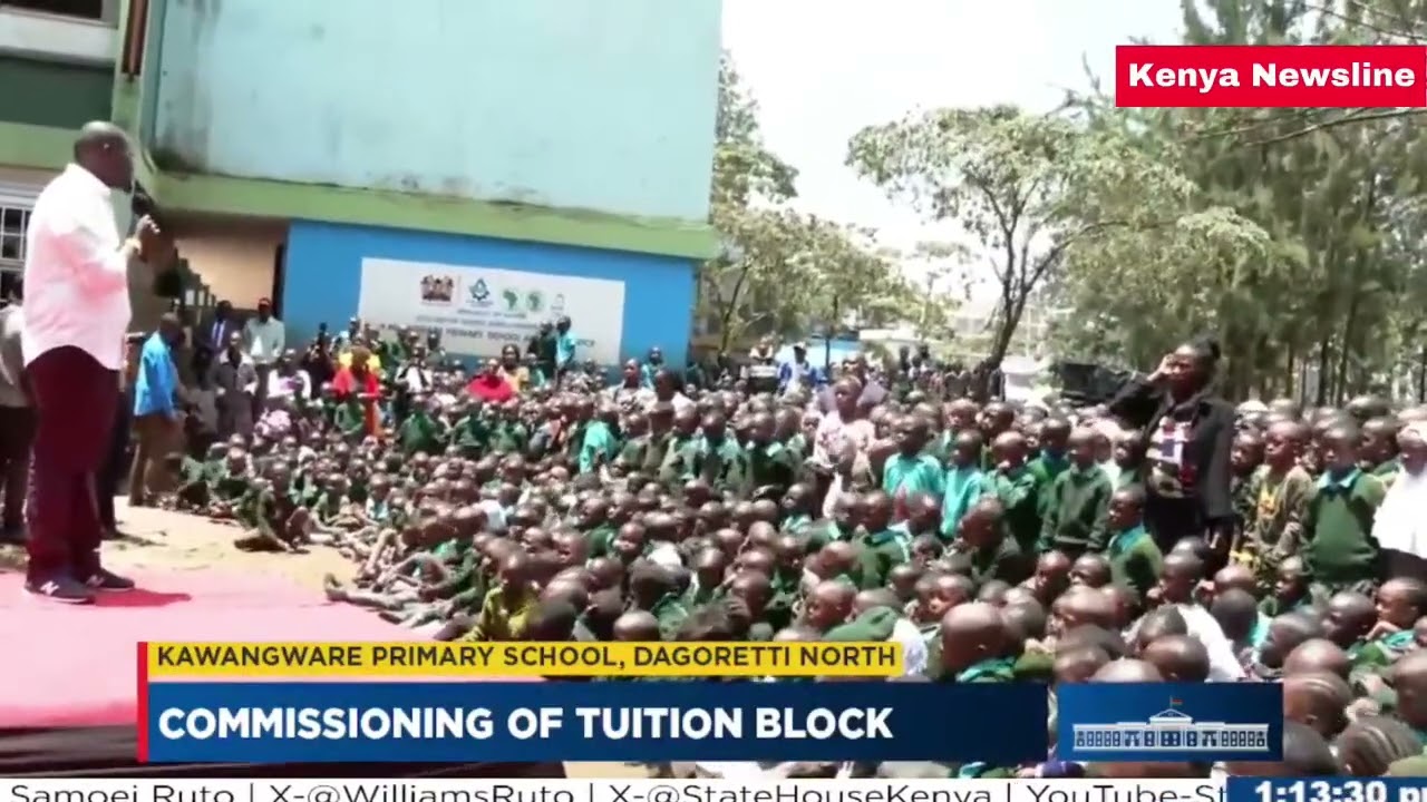 Listen to What Gov.Sakaja told pupils at Kawangware Primary School Infront of Ruto 