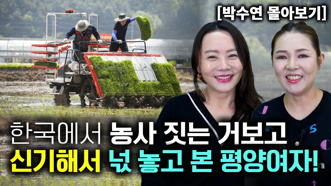 [박수연_몰아보기] 한국에서 농사 짓는 거 보고 신기해서 넋 놓고 본 평양여자!