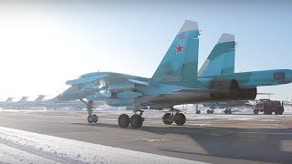 Su-24 &#39;Fencer&#39; &amp; Su-34 &#39;Fullback&#39; at air refueling exercise (Raw Footage)