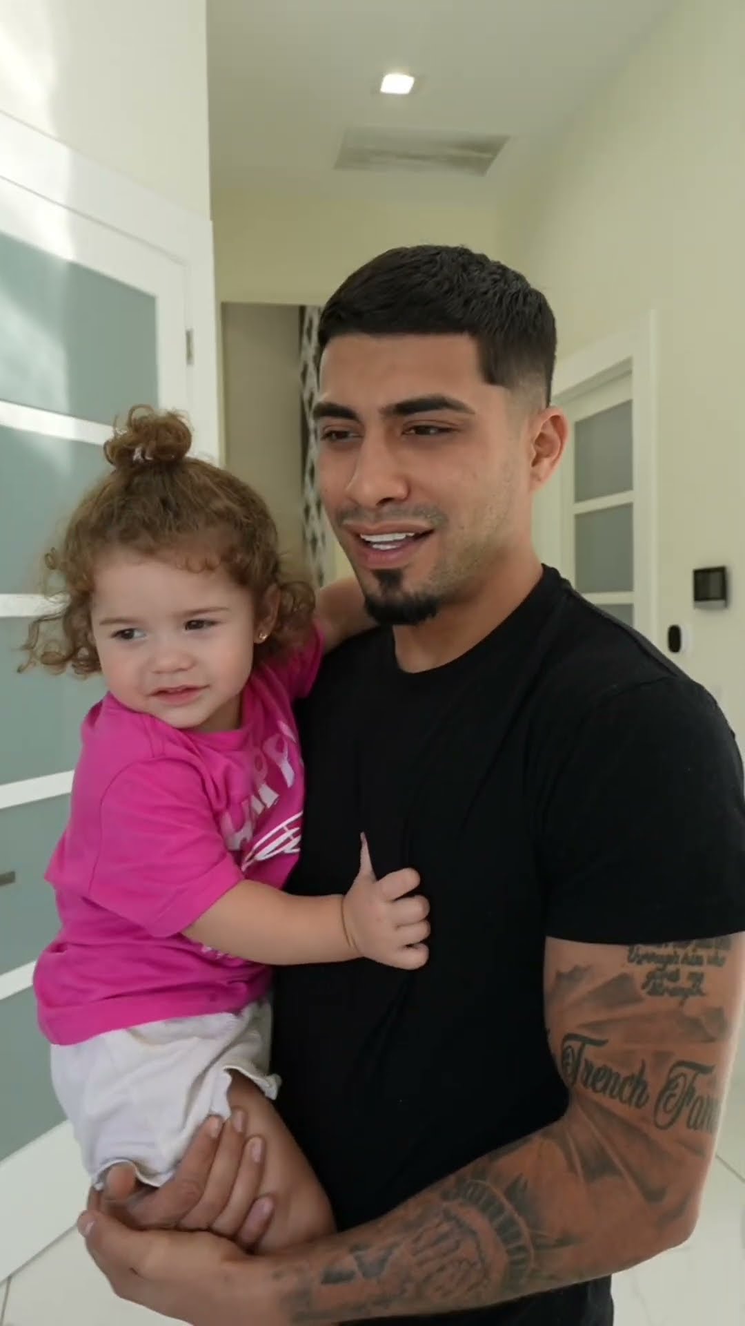 Dad and kids react to mom being pregnant #shorts