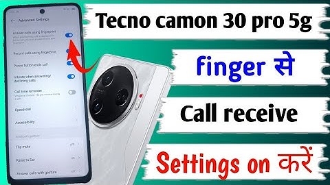 Tecno camon 30 pro 5g me fingerprint se call recording kaise kare/how to call recording fingerprint