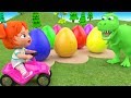 Little Baby Girl Fun Learning Colors for Children with Color Eggs Dinosaur Cartoons 3D Kids Edu Play