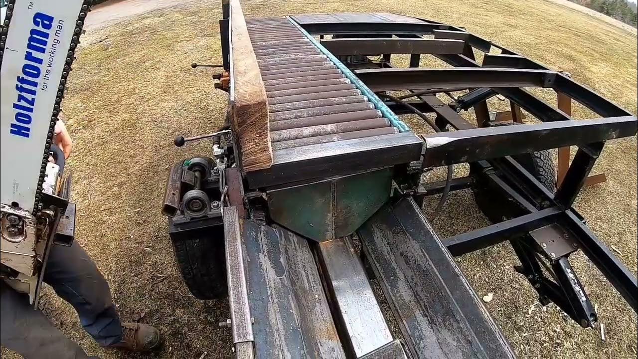 Homemade firewood processor walk around YouTube