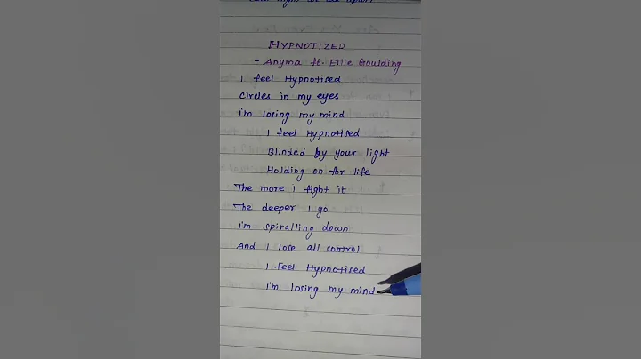 Hypnotized(lyrical)-anyma (ft) Ellie goulding #lyrical#trending#viral