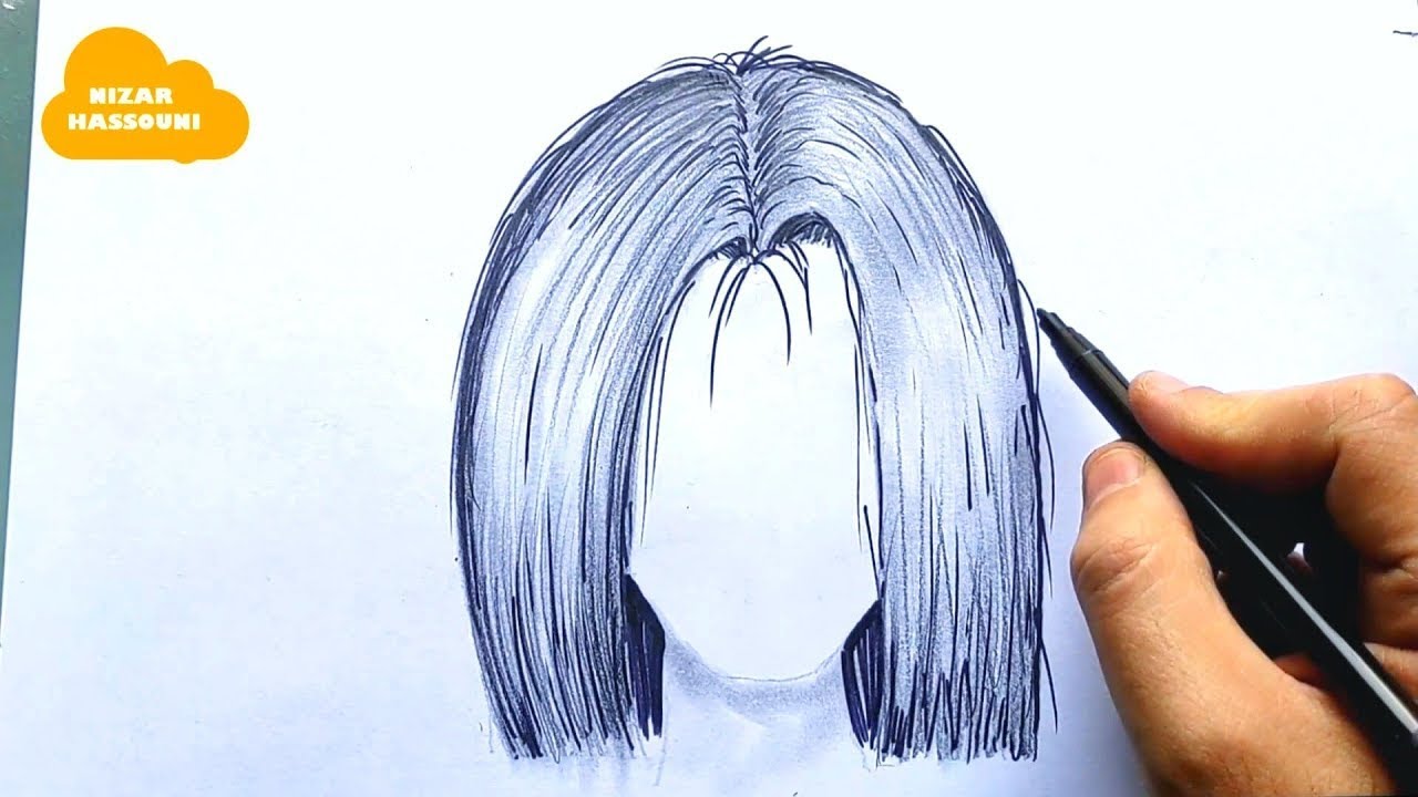 Comment dessiner des cheveux de fille facilement - YouTube