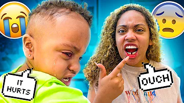 JALIYAH TOOTH CAME💔 & BABY MJ GOT HIS EARS PIERCED! 😱