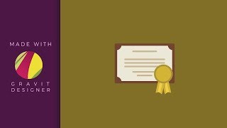 Gravit Designer Howto #8 - Flat certificate icon